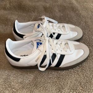 Adidas Samba White and Black Trainers
